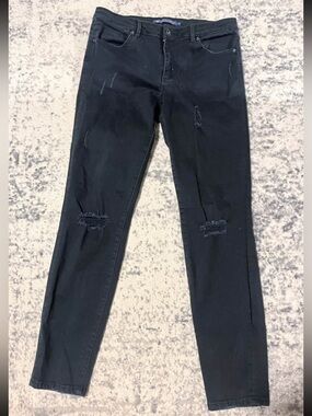 Tractr BLU Black Distressed Skinny Jeans